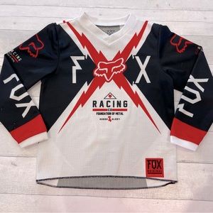 Youth Fox Motocross Racing Jersey:  Size KS in Red, Black, & White